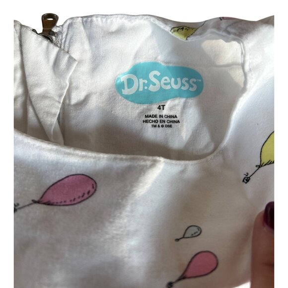 Dr. Seuss Oh The Places You'll Go Dress Girl's 4T Sleeveless Cotton Colorful - Picture 4 of 11